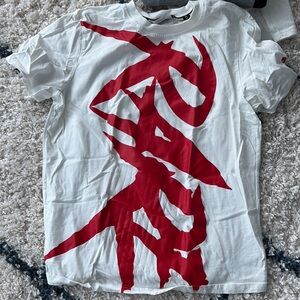 Puma White and Red Short Sleeve Tee